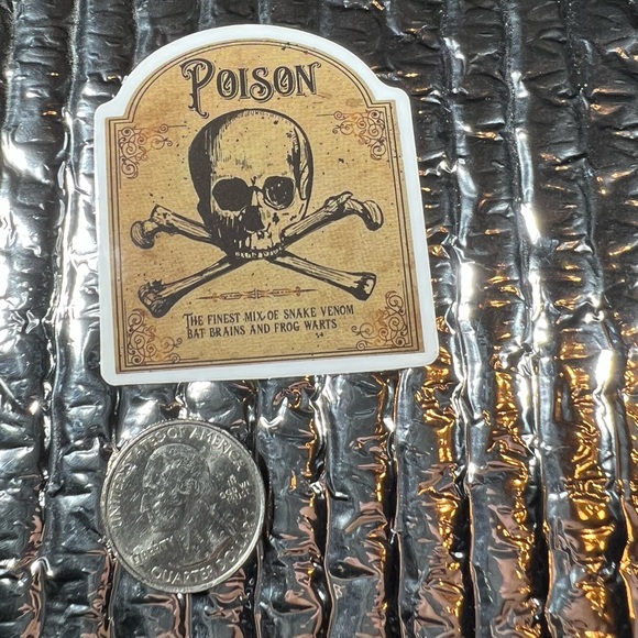 POISON Witchy Sorceress Supreme Potion B0ttle Label Sticker Spell Occult - Picture 2 of 4
